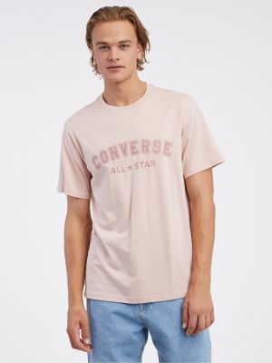 Μπλούζα με μοτίβο αστέρια Converse ροζ