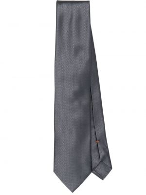 Selyem nyakkendő Zegna szürke
