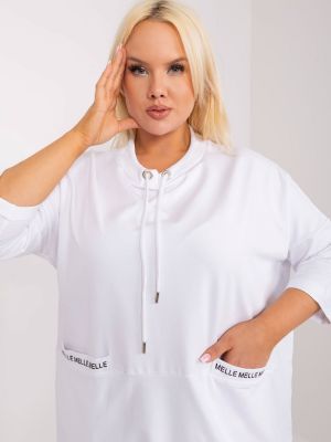 Bluzka bawełniana Fashionhunters biała