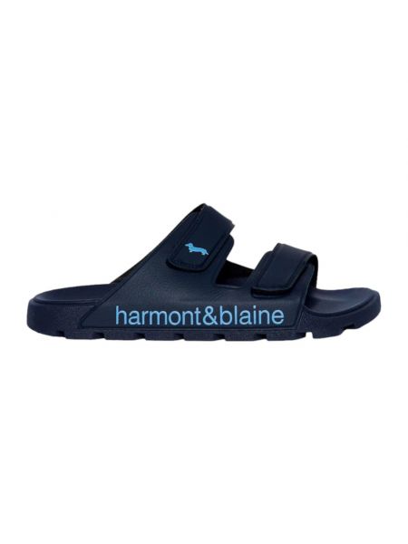 Klapki Harmont & Blaine niebieskie