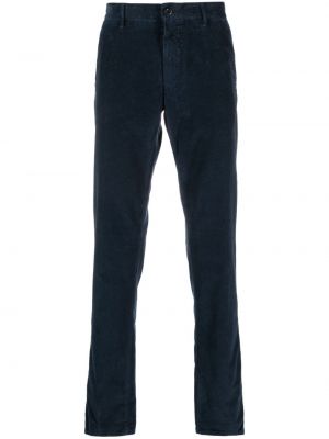 Памучни панталон от рипсено кадифе Incotex синьо
