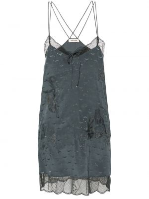 Žakárové šaty Zadig&voltaire šedé