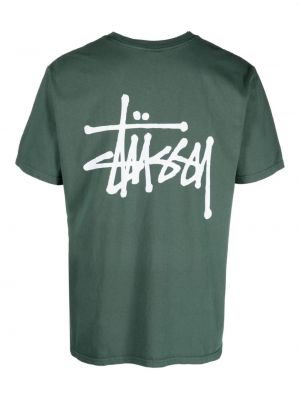 T-shirt aus baumwoll mit print Stüssy grün