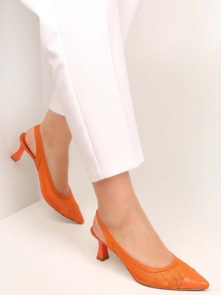 Мрежести ниски обувки Shoeberry оранжево