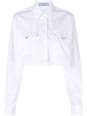 Křišťálová košile Prada bílá