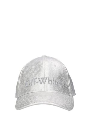 Haftowana czapka z daszkiem bawełniana Off-white