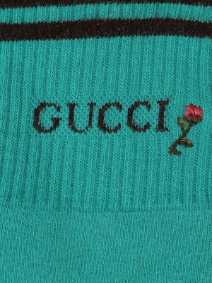 Хлопковые носки Gucci зеленые