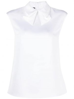 Satenska bluza z lokom Emporio Armani bela