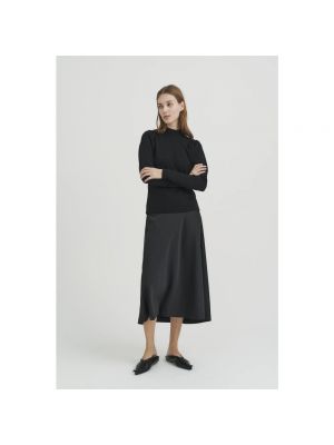 Falda midi Inwear negro