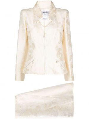 Φούστα με σχέδιο Chanel Pre-owned λευκό