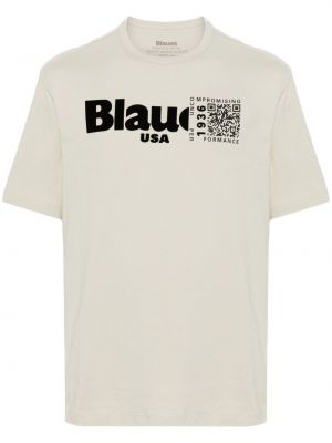Βαμβακερή μπλούζα από ζέρσεϋ Blauer μπεζ