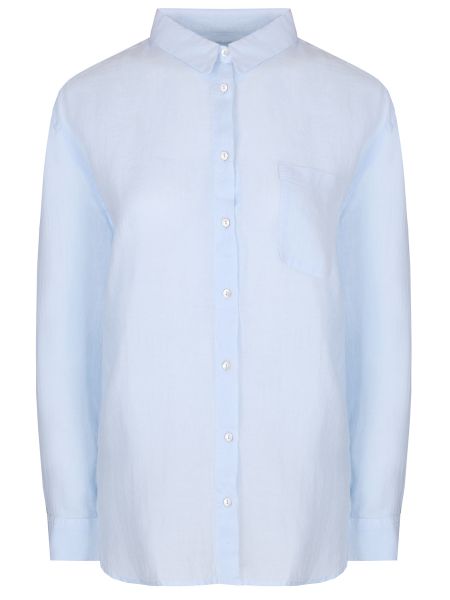 Рубашка 120% Lino голубая