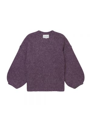 Dzianinowy sweter Munthe fioletowy