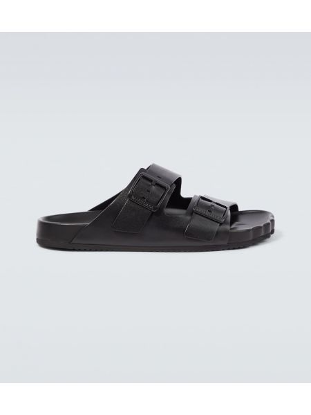Kožené sandále Balenciaga čierna