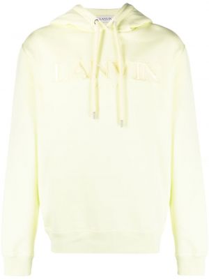 Hoodie mit stickerei aus baumwoll Lanvin gelb