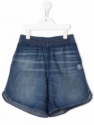 Shorts di jeans ricamati Château Lafleur-gazin blu