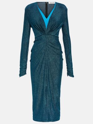 Midi haljina od jersey Diane Von Furstenberg plava