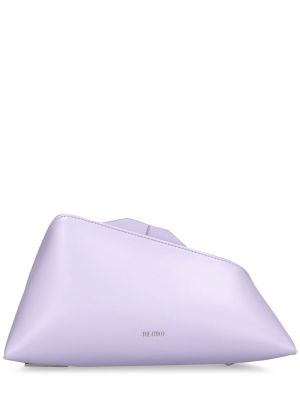 Bolso clutch de cuero The Attico violeta