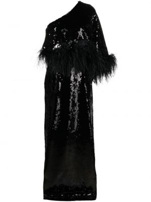 Βραδινό φόρεμα με φτερά 16arlington μαύρο
