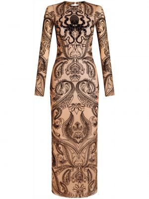 Sukienka wieczorowa tiulowa z wzorem paisley Etro