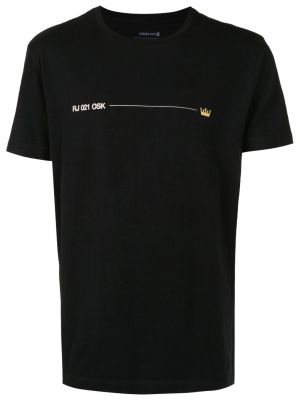 Raštuotas marškinėliai Osklen juoda