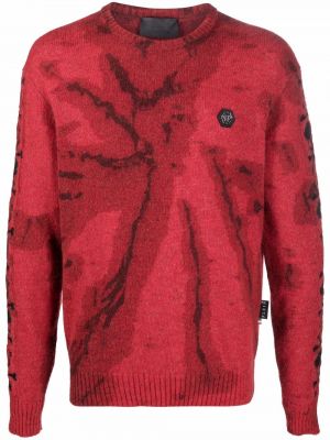Sweatshirt mit rundhalsausschnitt Philipp Plein rot