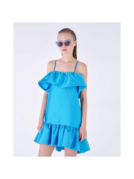 Mini vestido con volantes Silvian Heach azul