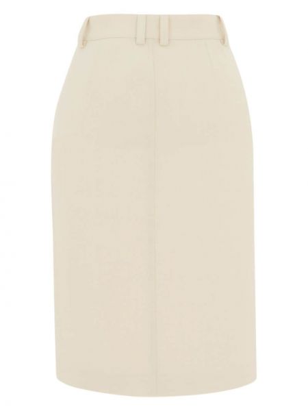 Midi sijonas su sagomis Saint Laurent balta
