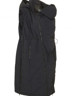 Prešívaná materská dlhá vesta Bonprix - čierna
