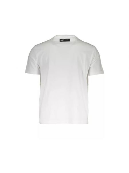 Koszulka bawełniana z nadrukiem Plein Sport biała