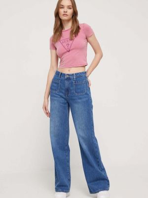 Jeansy relaxed fit Guess Originals niebieskie