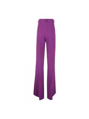 Pantalones de cintura alta de lana Roberto Cavalli violeta