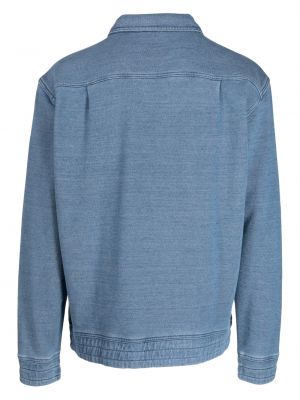 Kokvilnas džemperis ar rāvējslēdzēju Man On The Boon. zils