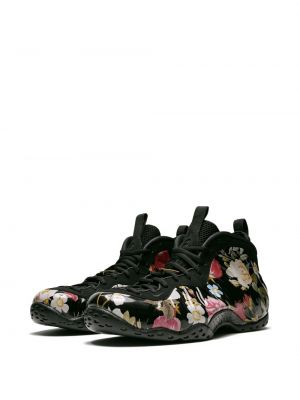 Snīkeri ar ziediem Nike melns