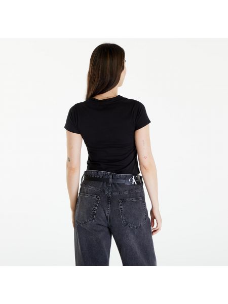 Přiléhavé džíny s krátkými rukávy Calvin Klein černé