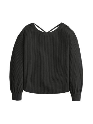 Пуловер Hollister черно