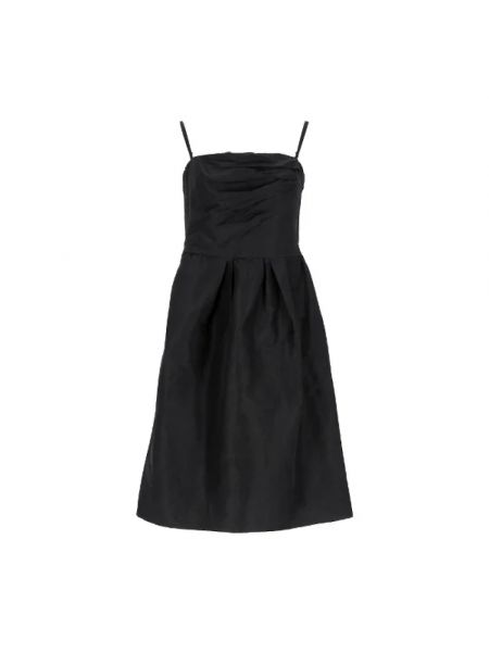 Lniana gorsetowa sukienka Dolce & Gabbana Pre-owned czarna