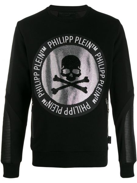 Sudadera con apliques Philipp Plein negro