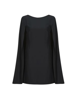 Mini šaty s dlouhými rukávy relaxed fit Lauren Ralph Lauren černé