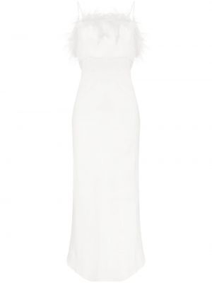Вечерна рокля с пера Rixo бяло