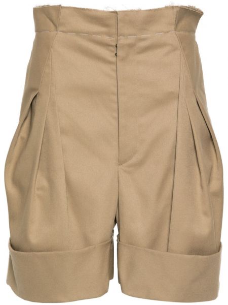 Shorts mit plisseefalten Maison Margiela beige