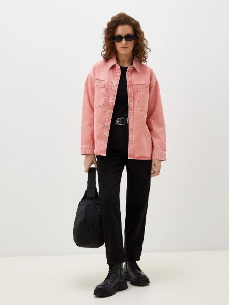 Джинсовая куртка Concept Club розовая