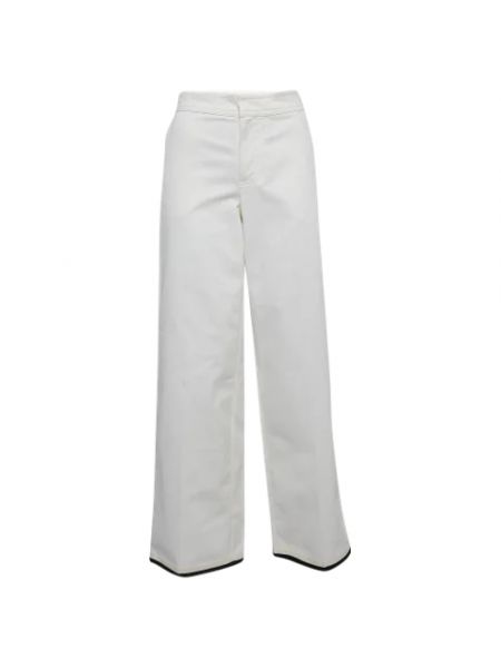 Spodnie bawełniane Moncler Pre-owned białe