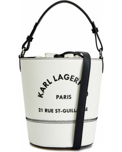 Кожаная сумка Karl Lagerfeld, белая