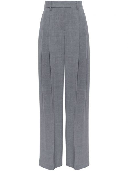 Vlněné kalhoty relaxed fit Brunello Cucinelli šedé