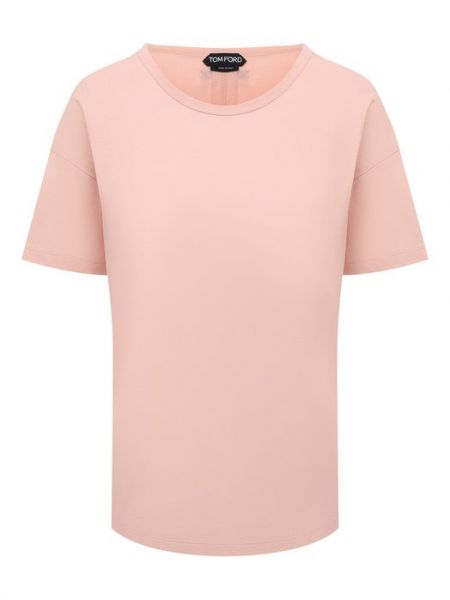 Хлопковая футболка Tom Ford розовая