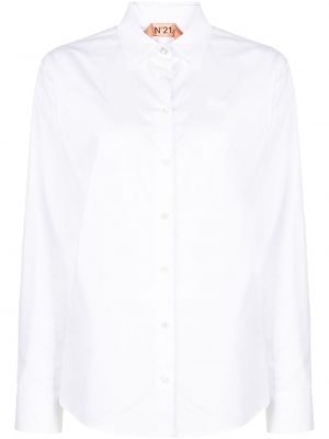 Bavlnená košeľa s výšivkou N°21 biela