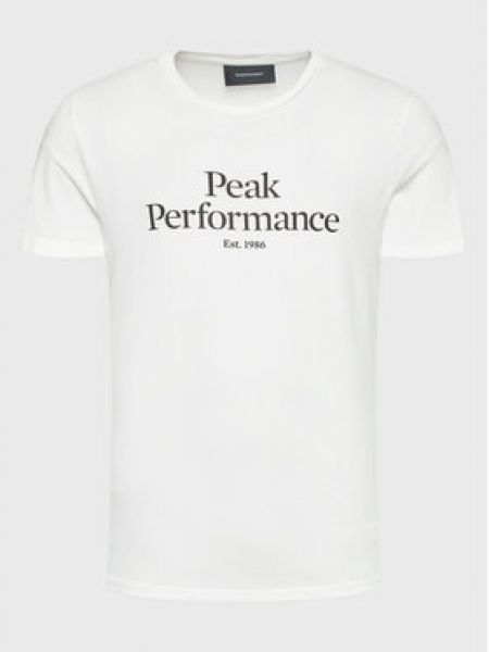 Slim fit tričko Peak Performance bílé