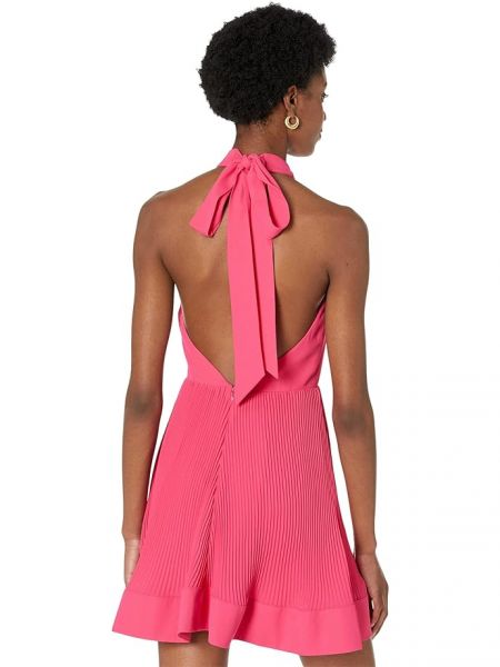 Плиссированное платье мини Milly розовое