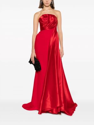 Sukienka koktajlowa plisowana Gaby Charbachy czerwona